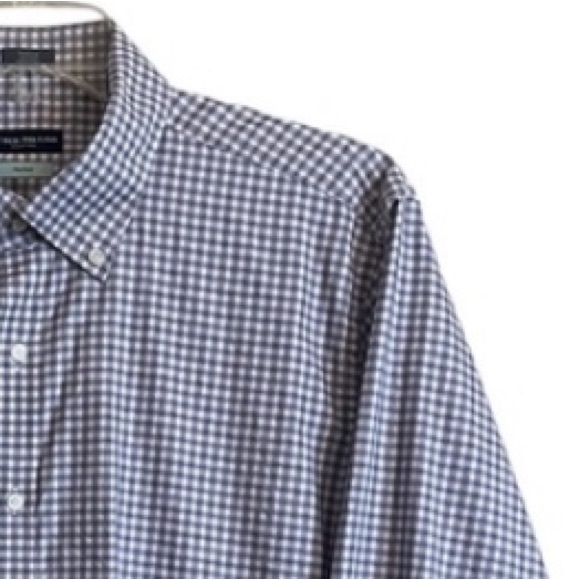 Peter Millar Flex Finish Button Front Checked Plaid Pattern Shirt Size - Picture 6 of 8
